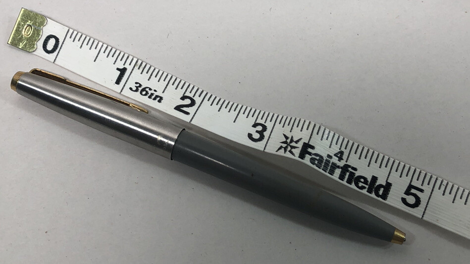 PARKER 45 Fountain Pen Gray Silver Gold Made In USA Vintage | eBay
