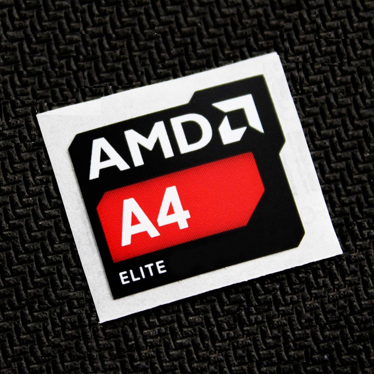AMD A4 Elite Sticker 16.5 x 19.5mm APU A Series Case Badge USA Seller ...