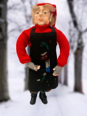 Department 56 Toy Maker Artist Elf Xmas 21'' LARGE Doll Orig Box #1051-2 HTF Vtg