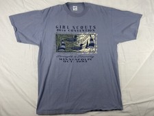 Vintage Velva Sheen T Shirt Made In USA Girl Scouts XL 1993