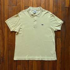 Lacoste Men's Teal Yellow Embroidered Crocodile Logo Golf Polo Shirt Size XXL