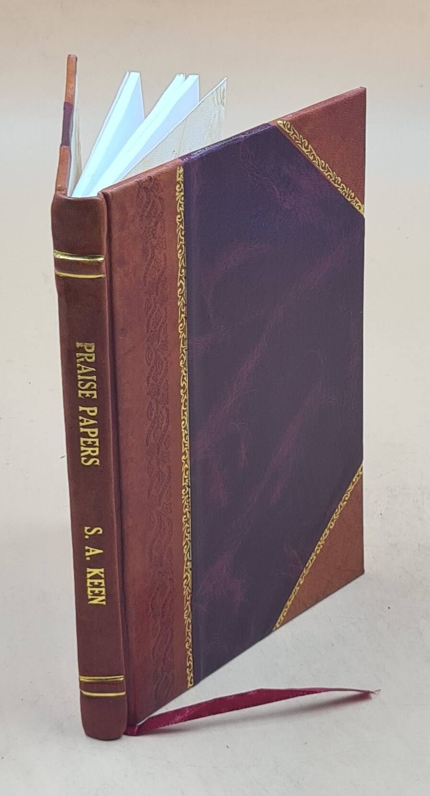 Praise Papers Spiritual Autobiography Leather Bound with Intro by Daniel
