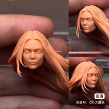 1:12 Scarlet Witch Wanda Elizabeth Olsen Head Sculpt Fit 6'' Female Figure Body