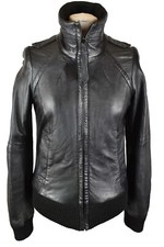 Zara Asic Black Faux Leather Jacket Size S Womens Full Zip Outdoors Outerwear
