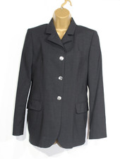 Burberry Suit Jacket Blazer 10 Black Power Dressing 80s Vintage Womens