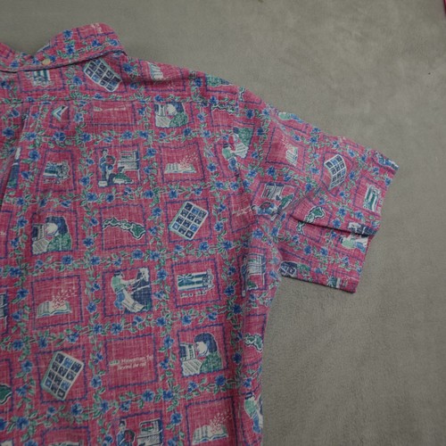 Vintage Reyn Spooner Hawaiian Shirt Mens M Red Tropical Traditional 1983 - Picture 15 of 18