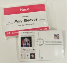 100 CONTINENTAL POSTCARD POLY SLEEVES, HECO US401 HEAVY DUTY 3 MIL, 4-1/4x6-1/8