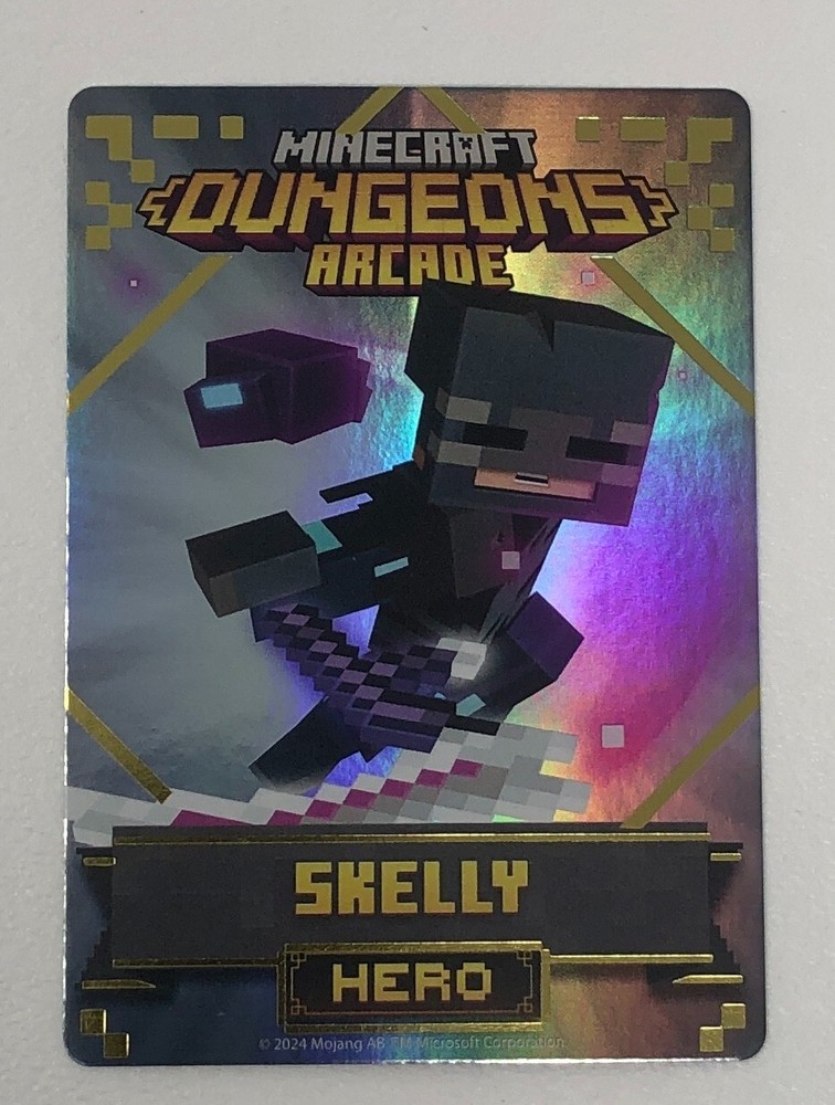 Minecraft Dungeons Arcade Series 3 (#105 Hero: Skelly) Matte FOIL Card