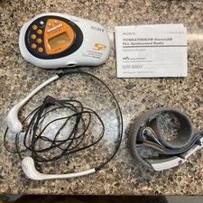 Sony S2 Sports Radio TV Weather FM/AM Walkman SRF-M80V Headphones Arm Band
