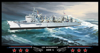 Navy Emporium USS Sacramento AOE-1 Art Print