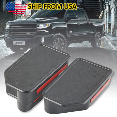 Stake Pocket Covers Caps Rail Hole Plugs For Chevy Silverado GMC Sierra 2014 -18