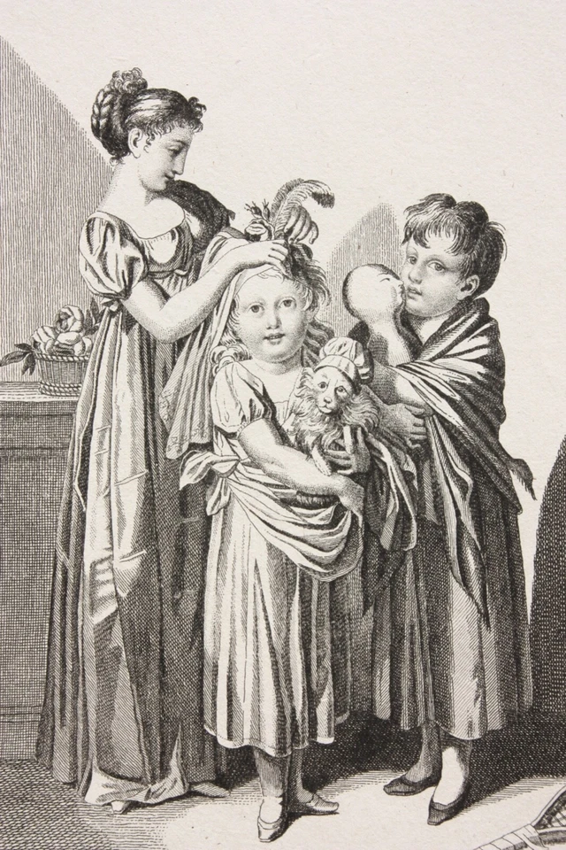 Johann Nepomuck Nussbiegel (1750-1829), Kupferstich "Mädchen Spiele", nach 1805 - Bild 4 von 4