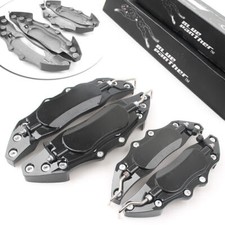 Black 3d Metal Brake Caliper Covers Universal Front Rear 2 Medium2 Small