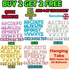 Self Inflating 16" INCH Foil Number & Letters BALLOONS Happy Birthday Balloon UK