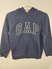 GAP Kids New Campus Blue Fleece Logo Hoodie Boys Large 10  NWT 34.99