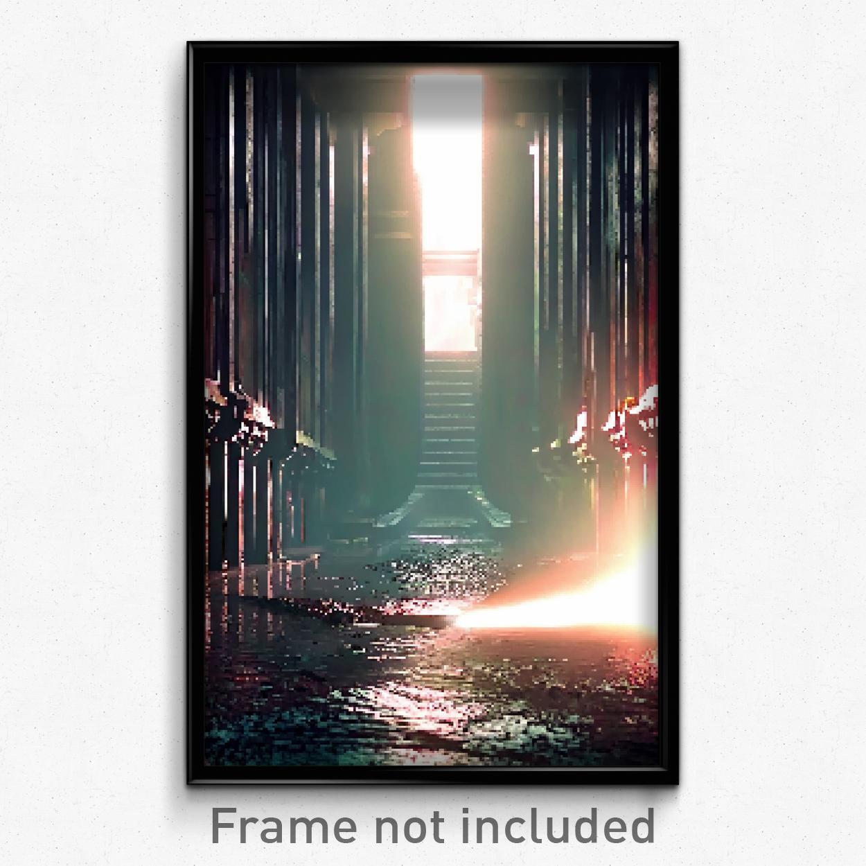 8-Bit Psychedelic Sewer Pixel Art Poster - Trippy Video Game Print