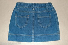 Girls BLUE JEAN SKIRT Elast Waist DENIM Size S 6-6X M 7-8 L 10-12 XL 14-16