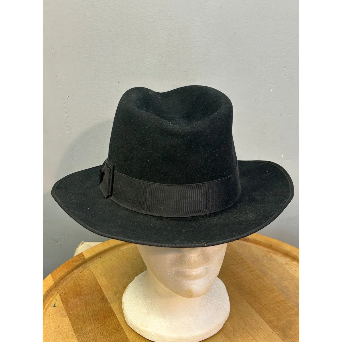 NWT Blackcraft Cult Staple Logo Western Fedora with Leather Printed Band Medium Unisex Wesley Fedora in Black – Brixton main image 3