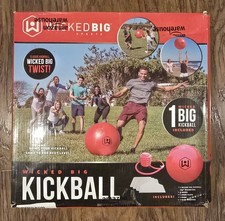 NEW Wicked Big Sports Kickball Bases Pump LARGE Red Kick Ball Backyard Game Fun
