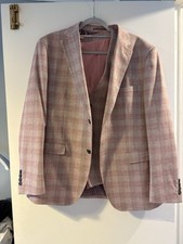Men’s 2 Piece Jacket Waistcoat Suit Pink Size 44 Skopes