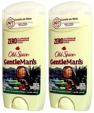 Old Spice GentleMan's with Scent of Sandalwood +Aloe Vera Deodorant 3oz-2 Pack