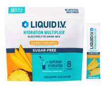 Liquid IV Hydration Multiplier MANGO PINEAPPLE 30 Stick Packs SUGAR FREE