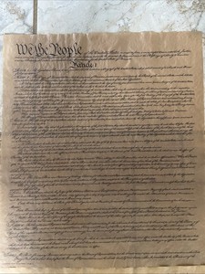 Vintage US Replica Documents US Constitution  14x15.5
