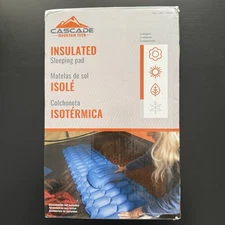 Cascade Mountain Tech Insulated 3-Season Sleeping Pad With Pillow Blue