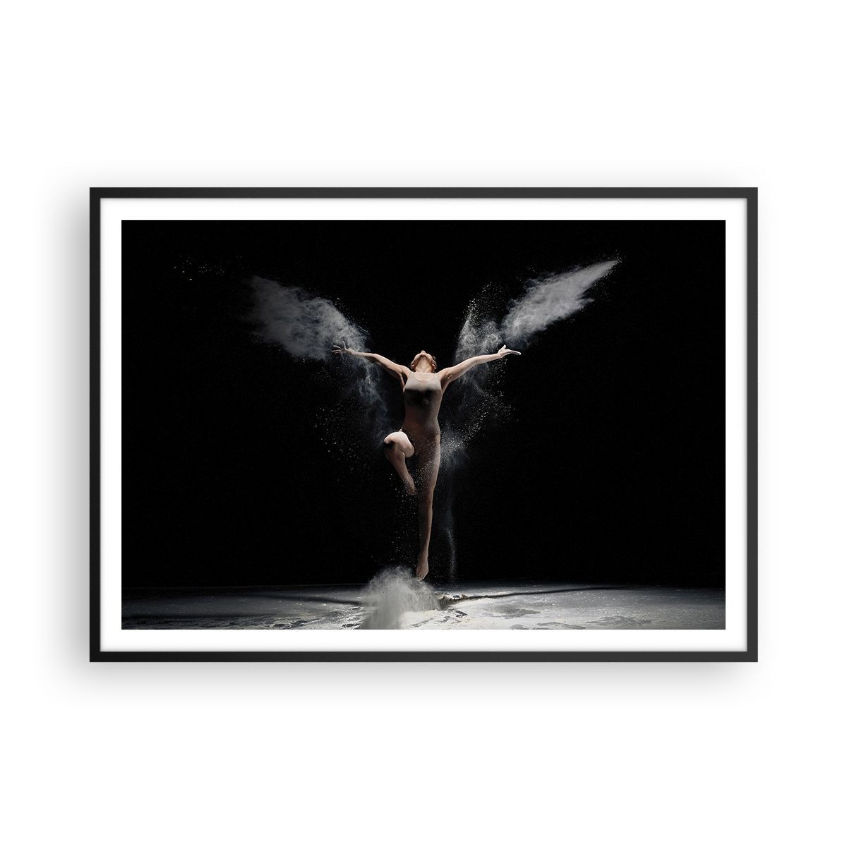 Cuadro Poster de Pared 100x70cm Póster Marco Fotografía Danza Alas Wall Art