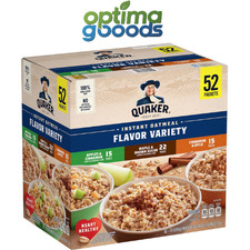 Quaker Instant Oatmeal Variety Pack, 1.51 oz, 52 Count   Assorted Flavors.