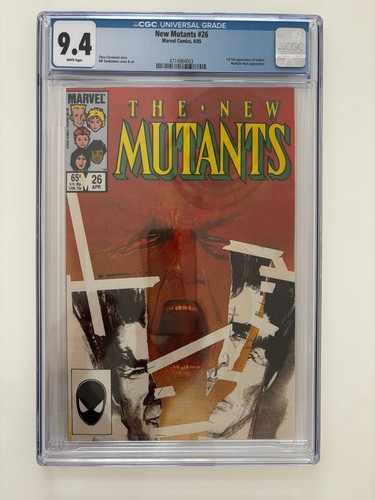 The New Mutants #26 (April 1985), CGC 9.4, WHITE PGS, Cert#4714984003,1st Legion
