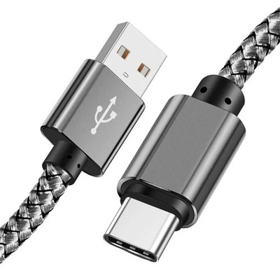 1m Nylon Datenkabel Schnellladegerät USB A auf Typ C Ladekabel für Huawei Samsu