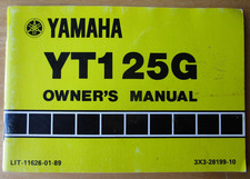 Yamaha YT125G Owners Manual LIT-11626-01-89 QUICK FREE SHIPPING