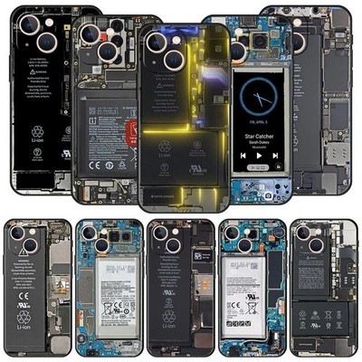 Platinen Muster Hülle für iPhone 17 16 15 14 13 12 11 Pro Max AirPlus Cover