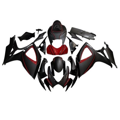 Suzuki GSXR600 GSXR750 ABS Fairing Kit 2006-2007 K6 Matte Grey Red