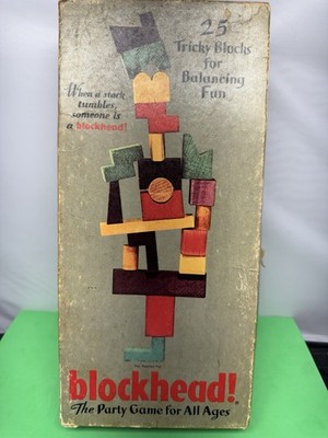 Vintage Game Blockhead balancing game by Saalfield