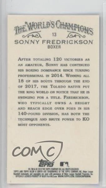 2018 Topps Allen & Ginter's X Mini Sonny Fredrickson #13 Rookie RC - Image 2 of 2