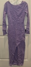 NWT! LULUS LAVENDER DRESS SIZE SMALL, LONG SLEEVES, SLIT, ELEGANT, PARTY/FORMAL