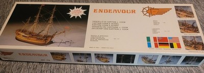 1:60 scale wooden model ship kit of the HMS Endeavour