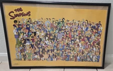 The Simpsons Poster Year 2000s Rare Collector's Item With Fram! 