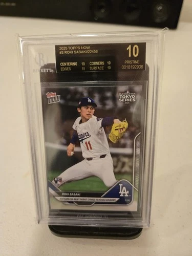 2025 Topps Now - Tokyo Series Roki Sasaki #3 /22456 (RC) Bgs 10 Black Label