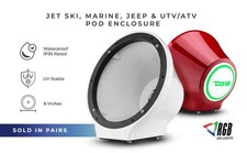 DS18 EN-JS8/WH 8" Flat Speaker POD Universal Enclosure Jet SKI Boat Marine WHITE