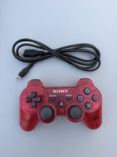 Sony PlayStation 3 PS3 Crimson Red Translucent Controller Cable