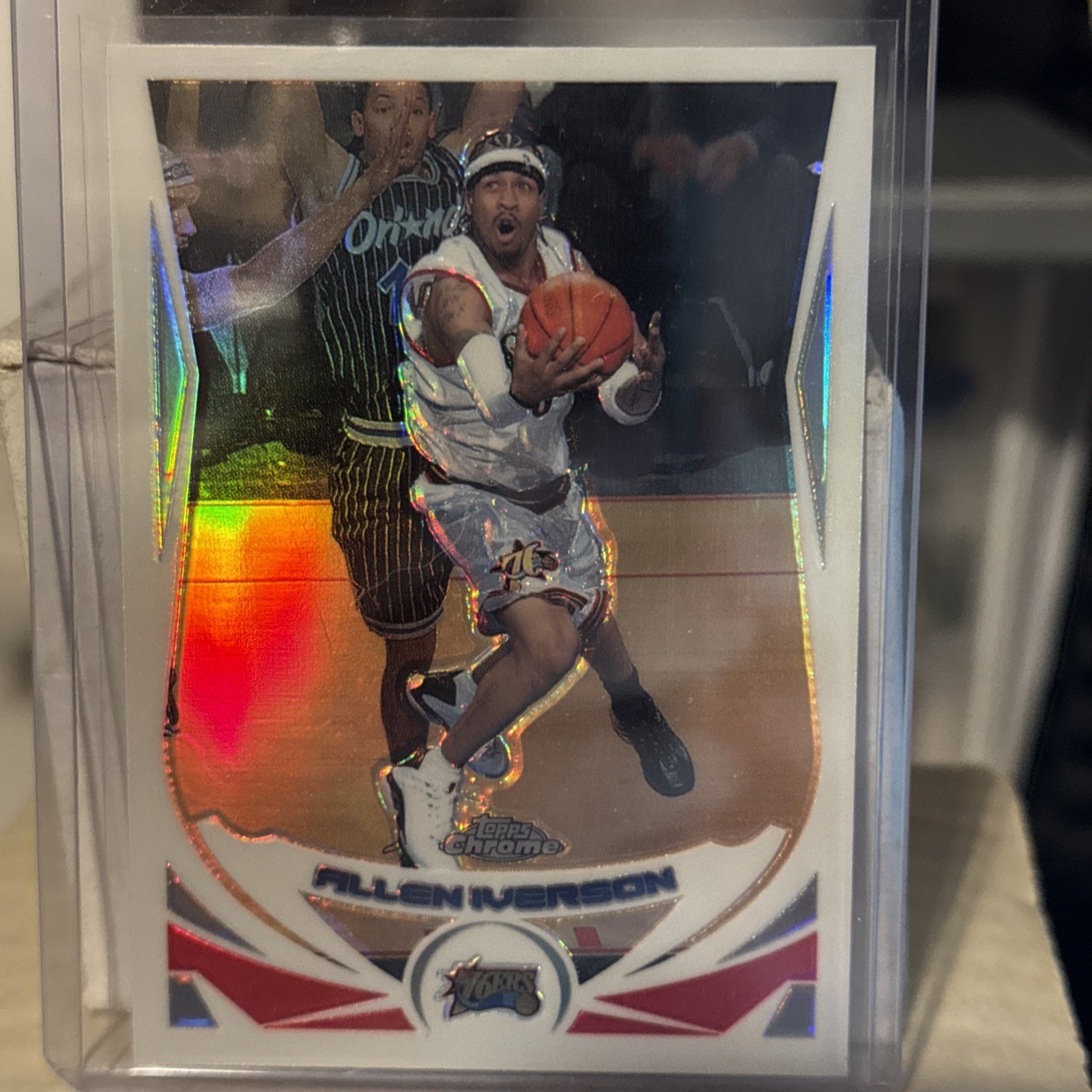 2004-05 Topps Chrome "Refractor", #1, ALLEN IVERSON, Philadelphia 76ers, NBA HOF