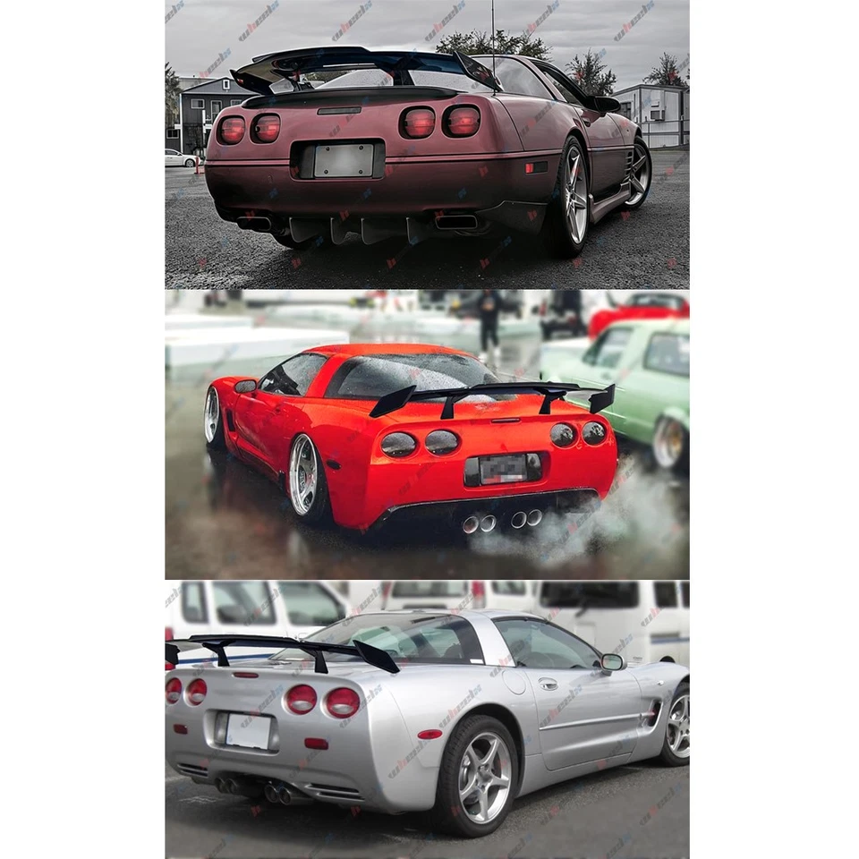 Alerón trasero de fibra de carbono 57" estilo PRO para Chevrolet Corvette C5 C4 Foto 2 de 4
