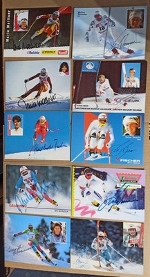 10x Autogramme Ski Alpine / Olympia 80er Jahre Original Signiert + K 2050