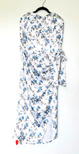 Cider Dress XXXL Strapless White Floral Faux Wrap Bachelorette Little White