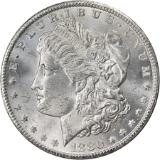 1880-CC GSA Morgan Silver Dollar '8/7' NGC MS64 Blast White Nice Strike