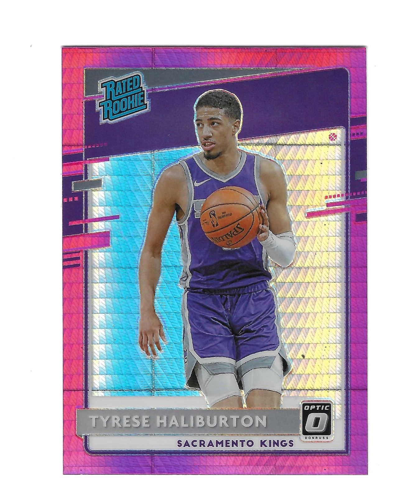 TYRESE HALIBURTON 2020-21 DONRUSS OPTIC PINK HYPER PRIZM ROOKIE RC #162 $30.00
