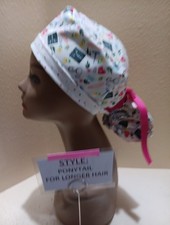 Nursing Tools Women's Ponytail Surgical Scrub Hat/Cap Handmade